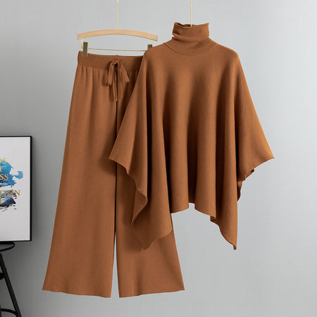 Natalia Luxe Winter Coord Set In Rust