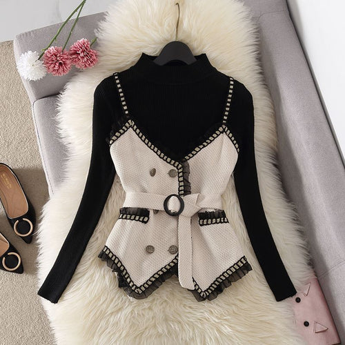 Candela Woolen Top With Cape Sweater