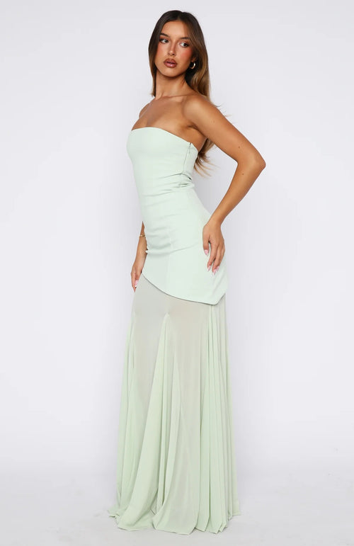 Kalina Off Shoulder Fishtail Maxi Dress