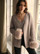 Danica Top With Fur Cape Sweater
