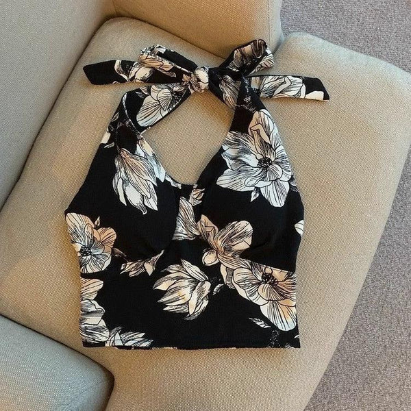 Roots Halterneck Summer Top - Alamode By Akanksha