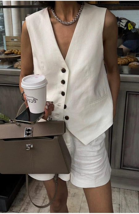 Bodrum Linen Coord Set - Alamode By Akanksha