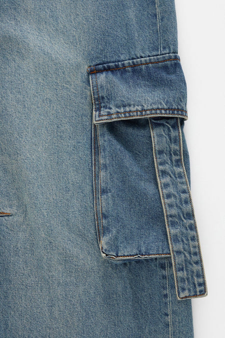 Tone High Rise Wide Cargo Jeans