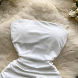 Sas bodycon rosette dress in white - Alamode By Akanksha