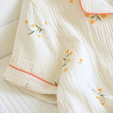 Perry Cotton Nightsuit-Set Of 3 In Beige