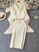 Crystella  Winter Coord Set - Set of Sweater and Skirt