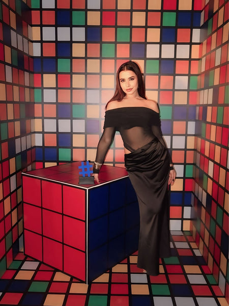 Lerica Bodycon Mesh Dress In Black