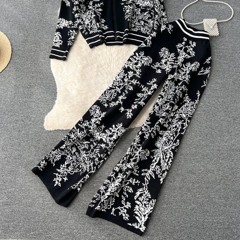 Fary Floral Woolen Coord Set - Alamode By Akanksha