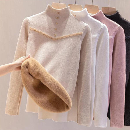 Andrea Fleece Turtleneck Sweater - Alamode By Akanksha