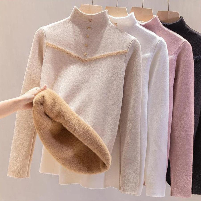 Andrea Fleece Turtleneck Sweater - Alamode By Akanksha