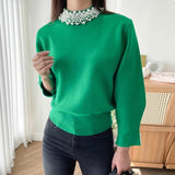 Femella Pearl Detail Luxe Sweater - Alamode By Akanksha