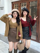 Elena Statement Woolen Tops with Cape Style Sweater