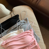 Zouzou Tank Tops with Inbuilt Bra In Grey