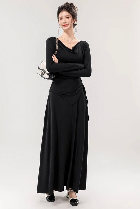 Mia Drawstring Coord Set - Set of Top and Skirt