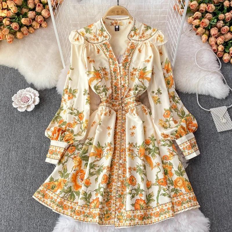 Sunshine Summer Vintage Dress in Yellow - Alamode By Akanksha