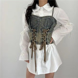 Lea Luxury Corset Top with Shirt - Alamode By Akanksha