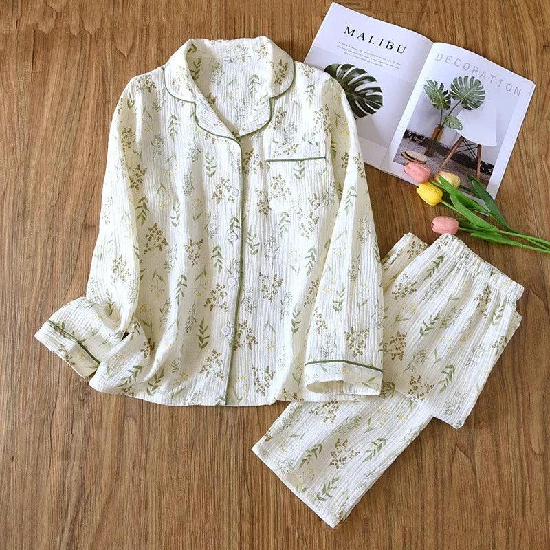 Vaco Floral Cotton Crepe Nightsuits - Alamode By Akanksha