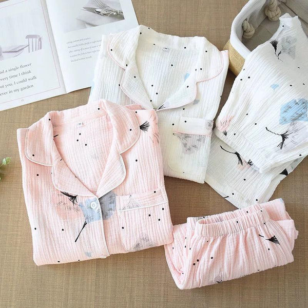 Feather Cotton Crepe Nightsuits - Alamode By Akanksha