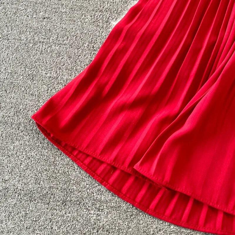 Terry Pleated Luxe Summer Dress - Alamode By Akanksha