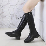 Samai Laceup Platform Boots - Alamode By Akanksha