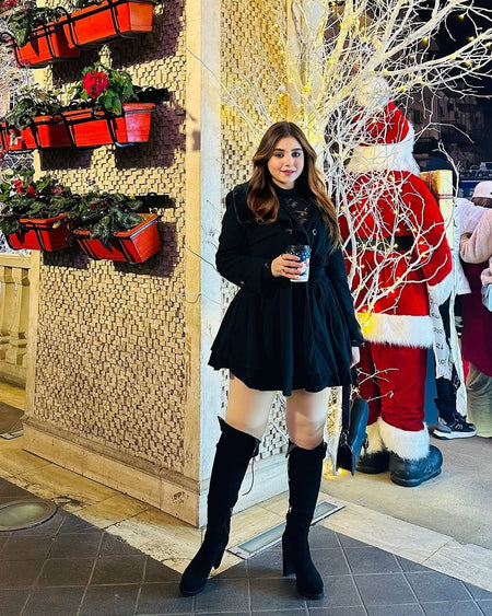 Terra Fur Detailed Double Breasted Overcoat