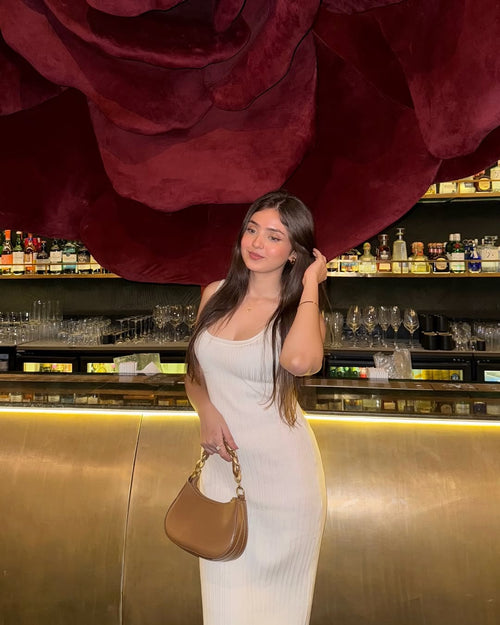 Logos Luxe Knit Bodycon Dress