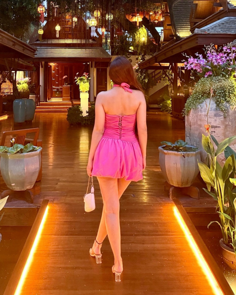 Samantha Halterneck Balloon Dress