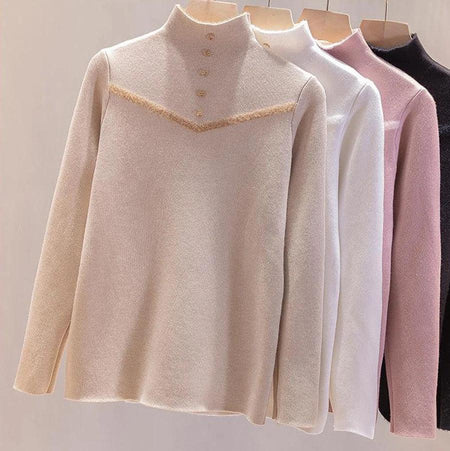 Andrea Fleece Turtleneck Sweater - Alamode By Akanksha