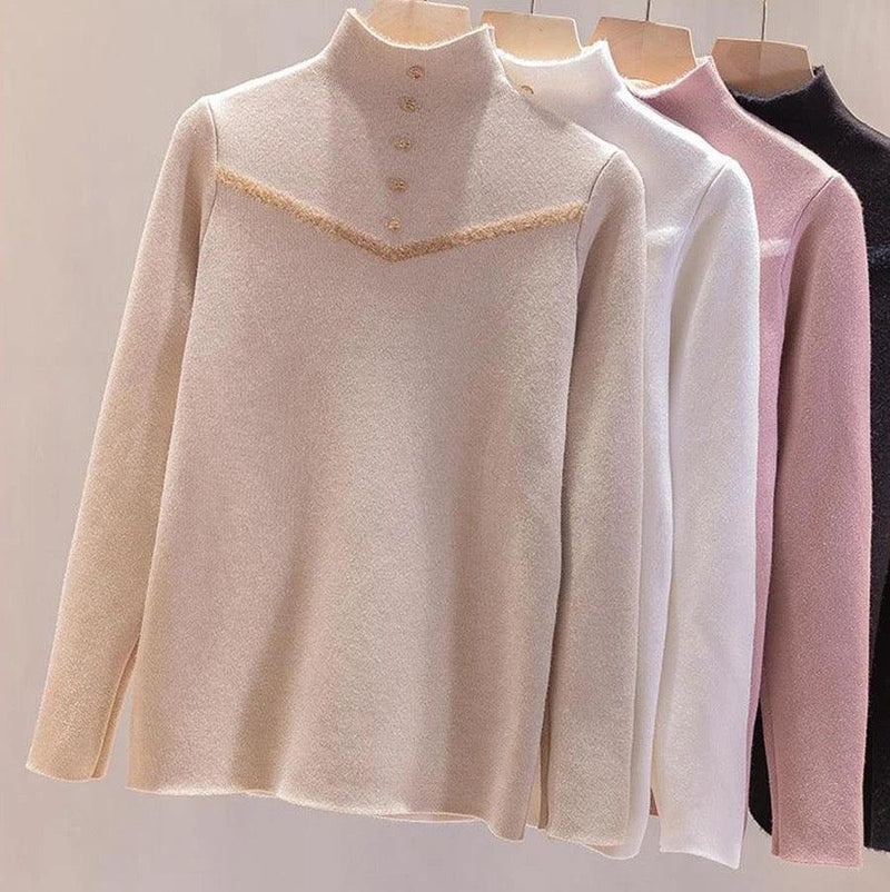 Andrea Fleece Turtleneck Sweater - Alamode By Akanksha