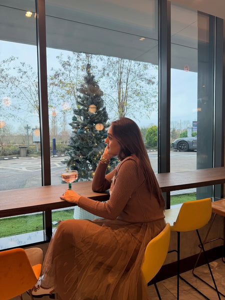 Mayfair Woolen Dress With Vest Top