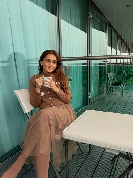 Mayfair Woolen Dress With Vest Top