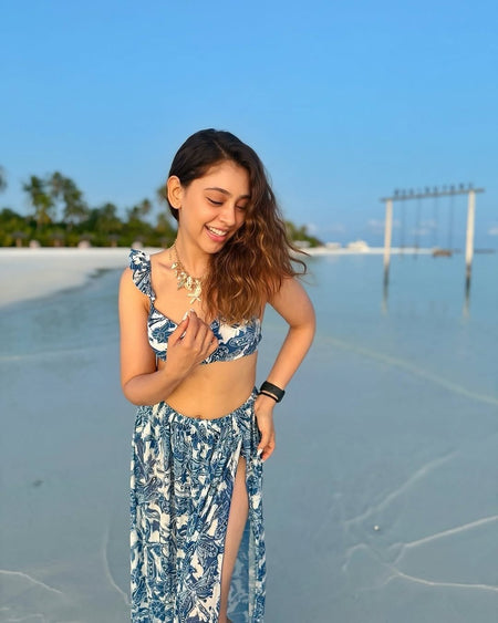 Calantha Bikini with Skirt In Blue
