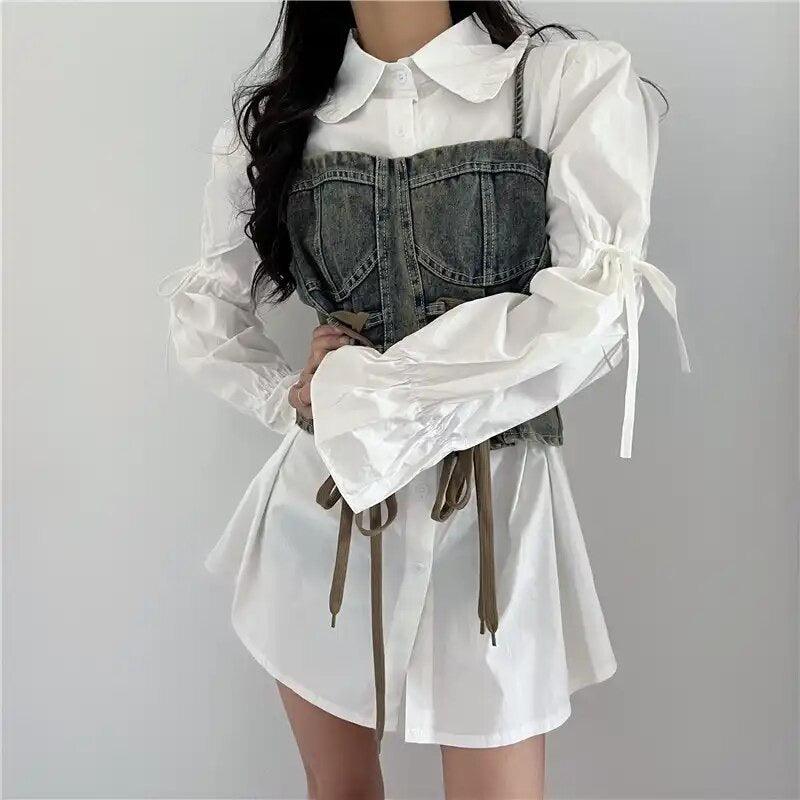 Lea Luxury Corset Top with Shirt - Alamode By Akanksha