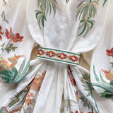 Tropical Vintage Dress with Belt - Alamode By Akanksha