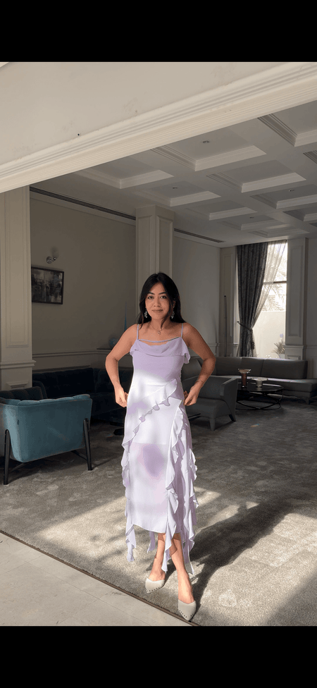 Lavender Dreams Ruffled Maxi Dress - Alamode By Akanksha