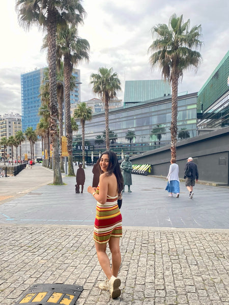 Era Soft Crochet Knit Dress In Multicolor