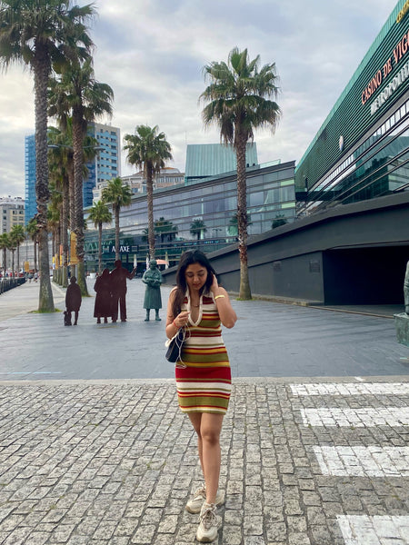 Era Soft Crochet Knit Dress In Multicolor