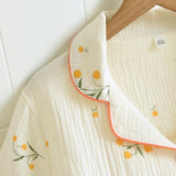 Perry Cotton Nightsuit-Set Of 3 In Beige