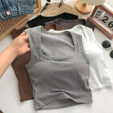 Kelly Tank Tops with Inbuilt Bra - Alamode By Akanksha