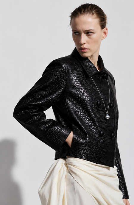 Cortina Leather Textured Jacket
