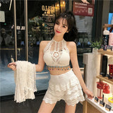 Maya 3 Piece Coord Set - Resortwear Set In White