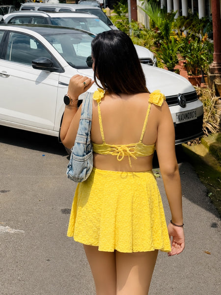 Gabin 2 Pcs Floral Swimsuit With Skirt