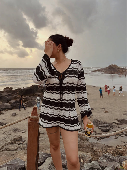 Juliane Crochet Holiday Mini Dress