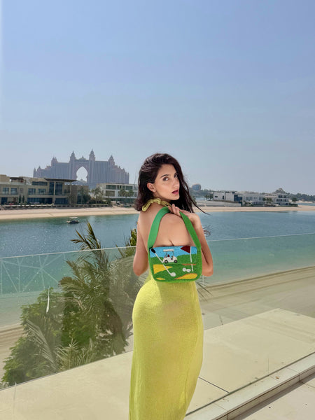 Dera Rosette Resortwear Holiday Dress In Mint