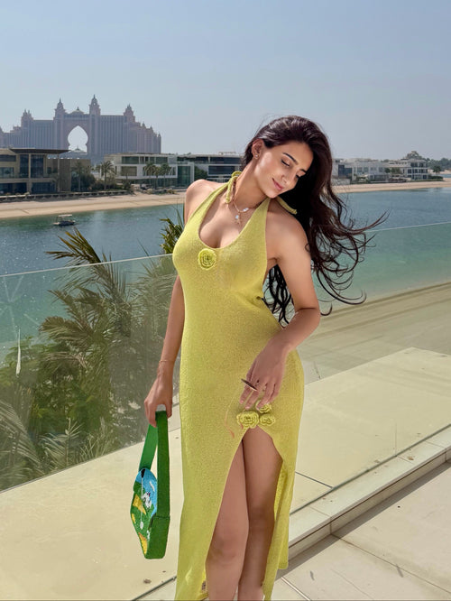 Dera Rosette Resortwear Holiday Dress In Mint