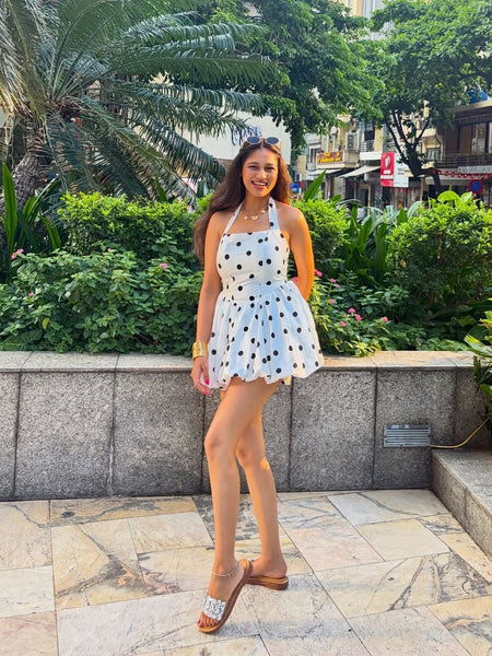 Alix Balloon Polka Mini Dress