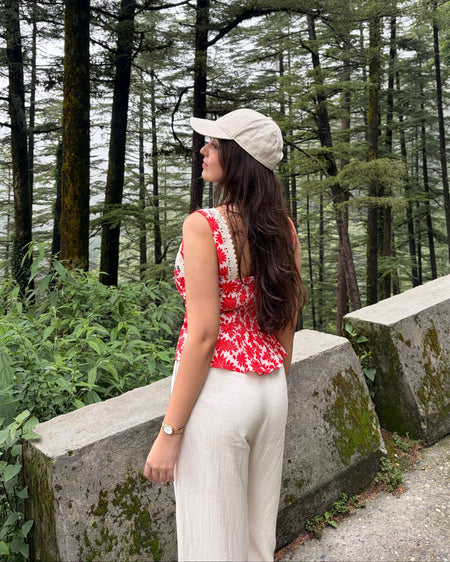 Yui Lace Printed Top