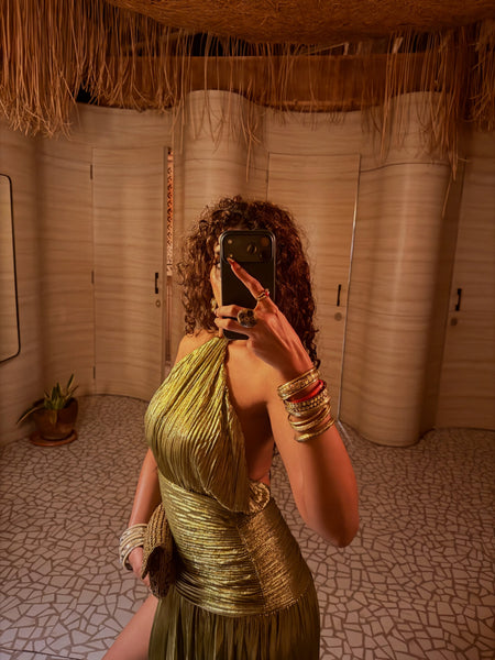 Saskia Backless Slit Maxi Dress