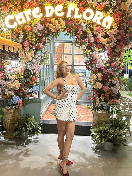 Alix Balloon Polka Mini Dress