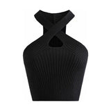 Sansa Statement Summer Tank Top In Black